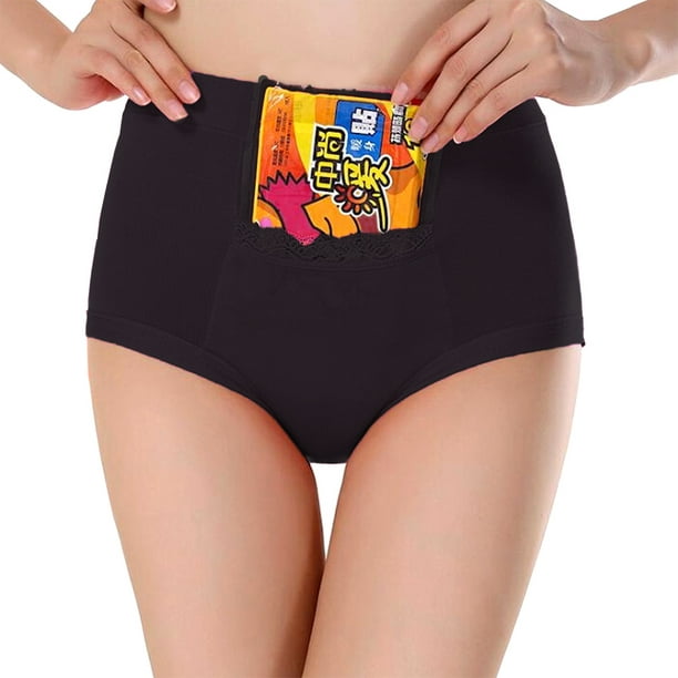CODE RED Period Panties With Pocket Period Panties Menstrual Leakproof  Knickers Underwear-Black XL