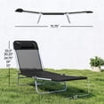 thumbnail image 2 of JWRWEFA Foldable Reclining Pool & Beach Chair with Pillow, Adjustable Outdoor Lounge Chair, Black, Portable and Lightweight, Steel Frame, Mesh Fabric, 2 of 11