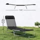 thumbnail image 2 of JWRWEFA Foldable Reclining Pool & Beach Chair with Pillow, Adjustable Outdoor Lounge Chair, Black, Portable and Lightweight, Steel Frame, Mesh Fabric, 2 of 11