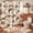 Beige, variant on 4PCS Rustic Lodge Cabin Shower Curtains Set, Red and Black Plaid Woodland Wildlife Bathroom Decor Set with Non-Slip Rugs, Toilet Lid Cover and Bath Mat, 12 Hooks 72X72IN