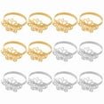 thumbnail image 2 of Napkin Rings Set of 12, Butterfly Napkin Holders, Metal Napkin Rings Bulk for Party Decoration, Dinning Table, Everyday, Family Gatherings-A Great Tabletop Décor-Gold/Silver, 2 of 6