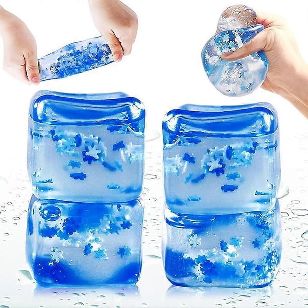 1PC Squishy Ice Cube Stress Balls Stress Balls for Kids and Adults Anxiety Relief, Funny Stress Calming Toys