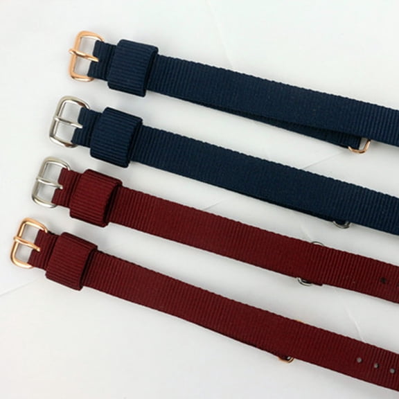 BESTYASH 20mm Dark Nylon Watch Band Replacement Strap Comfortable for Men and Women, 1 Set