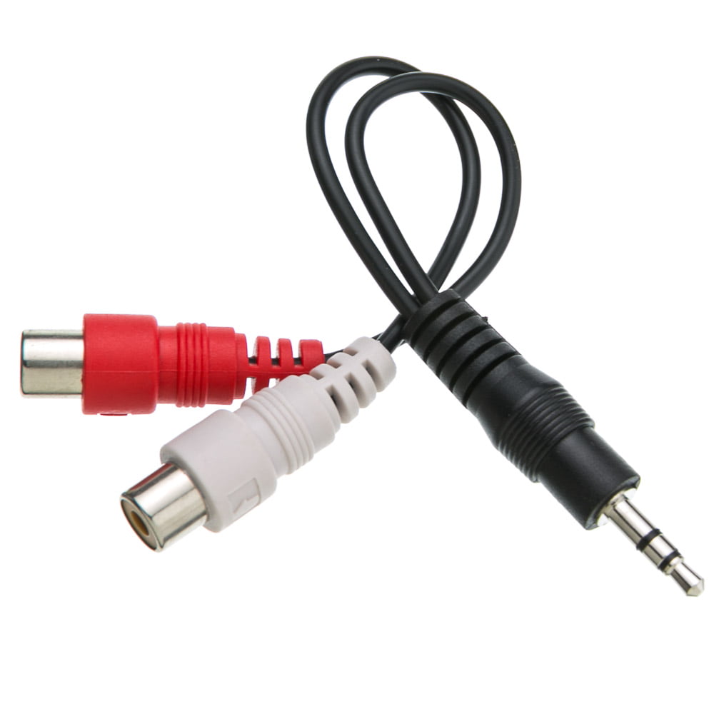C&E 3.5mm Stereo to Dual RCA Audio Adapter Cable, 3.5mm Male to Dual RCA Female (Red/White), 6