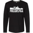 thumbnail image 3 of Inktastic Philadelphia Skyline Grunge Long Sleeve T-Shirt, 3 of 5