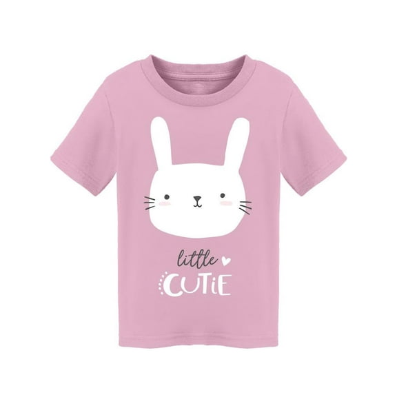 Smartprints Toddlers Graphic Tee - Little Cutie Bunny Head - Regular Fit 100% Cotton