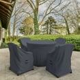 thumbnail image 5 of Covers & all Outdoor Dining Set Covers for Chachere 4-Person Round Table & Chairs, Water-Repellent UV-Resistant Polyester, 5 of 6