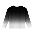 thumbnail image 3 of LTTVQM Shirts for Girls Long Sleeve 7-8 Fall Winter Casual Gradient Print T-Shirts Casual Tunic Tops Fashion Clothes Crewneck with Pocket Black 7-8 Years, 3 of 4