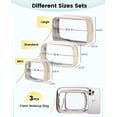 thumbnail image 2 of Bolsa de maquillaje Vorspack Travel, paquete de 3, neceser para mujer, color beige, 2 of 7