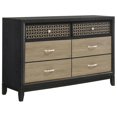 thumbnail image 6 of Coaster 4-Piece Contemporary Wood Queen Bedroom Set in Light Brown/Gray, 6 of 18