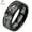 Black, variant on Tungsten Carbide Band w/ Flowing River Damascus Design 8mm Ring in Black or Blue