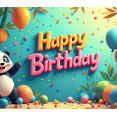 thumbnail image 4 of Happy Birthday Banner Pink Backdrop Celebration Background Colorful Party Supplies Decorations Photography Props Photo Booth Event Decor, 4 of 4