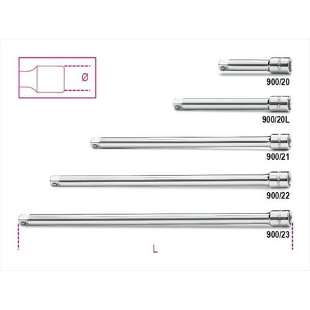 

Beta Tools 009000819 900-20L 0.25 in. Female and Male Drive Extension Bars