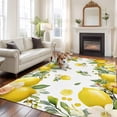 thumbnail image 3 of Rectangle Area Rug 6x9ft,Watercolor Lemon Green Leaves Flower Washable Carpet Non-Slip Runner Accent Rugs Indoor Floor Mat for Bedroom Living Room Decor,Farm Harvest, 3 of 9