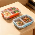 thumbnail image 6 of 304 Stainless Steel Lunch Box, 3-Compartment Bento Box for Adults, Leak-Proof Meal Prep Container, 6 of 8