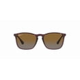 thumbnail image 5 of RAY-BAN RB4187 CHRIS Square Shape Sunglasses Polished Transparent Brown Frame | Polarized Brown Lens 54mm, 5 of 6
