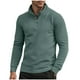 thumbnail image 2 of pstuiky Camisas casuales de manga larga para hombre, Top cálido de terciopelo alemán con media cremallera y cuello alto de manga larga de color liso para hombre Tops de hombre m, 2 of 5