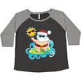 thumbnail image 3 of Inktastic Surfing Santa Women's Plus Size T-Shirt, 3 of 5