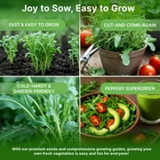 Organo Republic Arugula Roquette Seeds – 2,900+ Non-GMO Heirloom Seeds, 5g Packet for Planting Greens Indoors & Outdoors, Spicy Salad Leaf for Home Garden