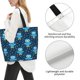 thumbnail image 3 of Balery Blue Owl Bolsa Tote Estilo Estético con Cremalleras, Bolsa de Hombro, Bolsa de Compras Grande y Plegable, 3 of 8