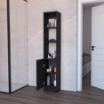 thumbnail image 2 of Cabinet, Freestanding Storage Cabinet with 3 Shelves and 1 Door for Bathroom, Kitchen, Living Room, Black, 2 of 5