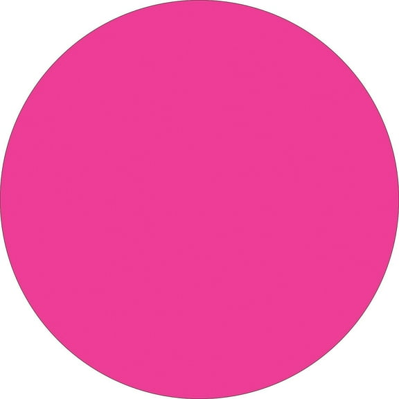Tape Logic Inventory Circle Labels 2" Fluorescent Pink 500/Roll DL613K