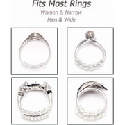 Supertina Ring Sizers for Loose Rings Women Men 12 pack, Silicone Ring Size Adjuster, Clear