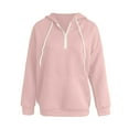 thumbnail image 6 of Dyfzdhu Half Zip Sweatshirts Women Solid Quarter Zip Up Hoodies Pullover Fall Winter Oversized Tops, 6 of 6