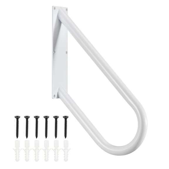 Uxcell Hand Rails for Outdoor Steps, Wall Mount U Shaped Stair Handrails for Garden Yard and Garage Steps White