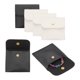 thumbnail image 1 of Bolsa de Joyería de Cuero PU Uxcell, 6Pcs 8 x 8cm - Bolsa de Joyería con Botón a Presión, Bolsa de Viaje Pequeña Cuadrada para Empaque de Aretes, Anillos, Collares (Negro, Beige), 1 of 6