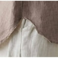 thumbnail image 5 of Mittory Summer Tops for Women Dressy Casual Linen Embroidery Blouse Crew Neck Tunic Elbow Sleeve Shirts, 5 of 7