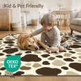 thumbnail image 4 of ODIKA 6'x9' Washable Area Rug Spotted Print Boho Splotch Motif Fake Cow That Feel Placemats Table Flowing for Queen Size Bedroom, Under Bed, Master Suite, Easy Care, Non-Shedding, 4 of 7