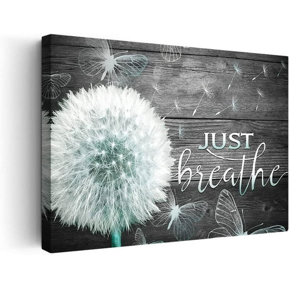 Wall Art Gray Dandelion Canvas Wall Art For Living Room Bathroom Decoration White Flower Flora Dandelion Picture Canvas Prints Artwork Framed Ready To Hang 12x16 Inch