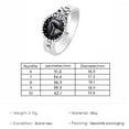 thumbnail image 4 of Fiudx Anillo con Forma de Reloj, Impresionante Alianza de Compromiso con Circonita Cúbica, Accesorio de Boda Atemporal, Elegante Regalo de Aniversario, para Celebraciones Especiales, Joyería para Muj, 4 of 5