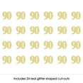 thumbnail image 2 of Big Dot of Happiness Gold Glitter 90 - No-Mess Real Gold Glitter Cut-Out Numbers - 90th Birthday Party Confetti - Set of 24, 2 of 6