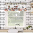 thumbnail image 4 of Winter Snowman Valances for Windows Christmas Gift Leaves Flower Snow Ball Rod Pocket Curtain Valance Window Treatment Short Curtains for Kitchen Living Room, 60"x14", 4 of 5