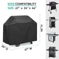 thumbnail image 2 of Waterproof BBQ Grill Cover, Universal Barbecue Grill Covers UV Resistant Barbeque Gas Grill Cover for Outdoor Grills, 2 of 8