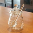 thumbnail image 4 of 250ml Honey Pot Jar And Dipper Set Glass Dippers Mini Jars Spoon With Container Dispenser Glass Honey Pot Set Transparent Clear Heat Resistant Jam, 4 of 4