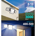 thumbnail image 4 of PUCACHI Solar Lights Outdoor Waterproof - 3000LM 248 LED Motion Sensor Security Light with Remote Control Floodlight for Patio Garage Yard Entrance, 2 Pack, 4 of 8