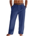 thumbnail image 2 of Guluxicc Cotton Golf Pants for Men Elastic Waist Pants Wide Leg Business Casual Trousers with Pockets, 2 of 5