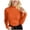 30#Orange, variant on Women's Mock Turtleneck Long Sleeve Ribbed Knit Fitted Sweater, Soft Thermal Undershirt Tee Blue ONE SIZE