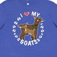 thumbnail image 4 of Inktastic I Heart My Goats with Cute Goats and Hoof Prints Youth T-Shirt, 4 of 5