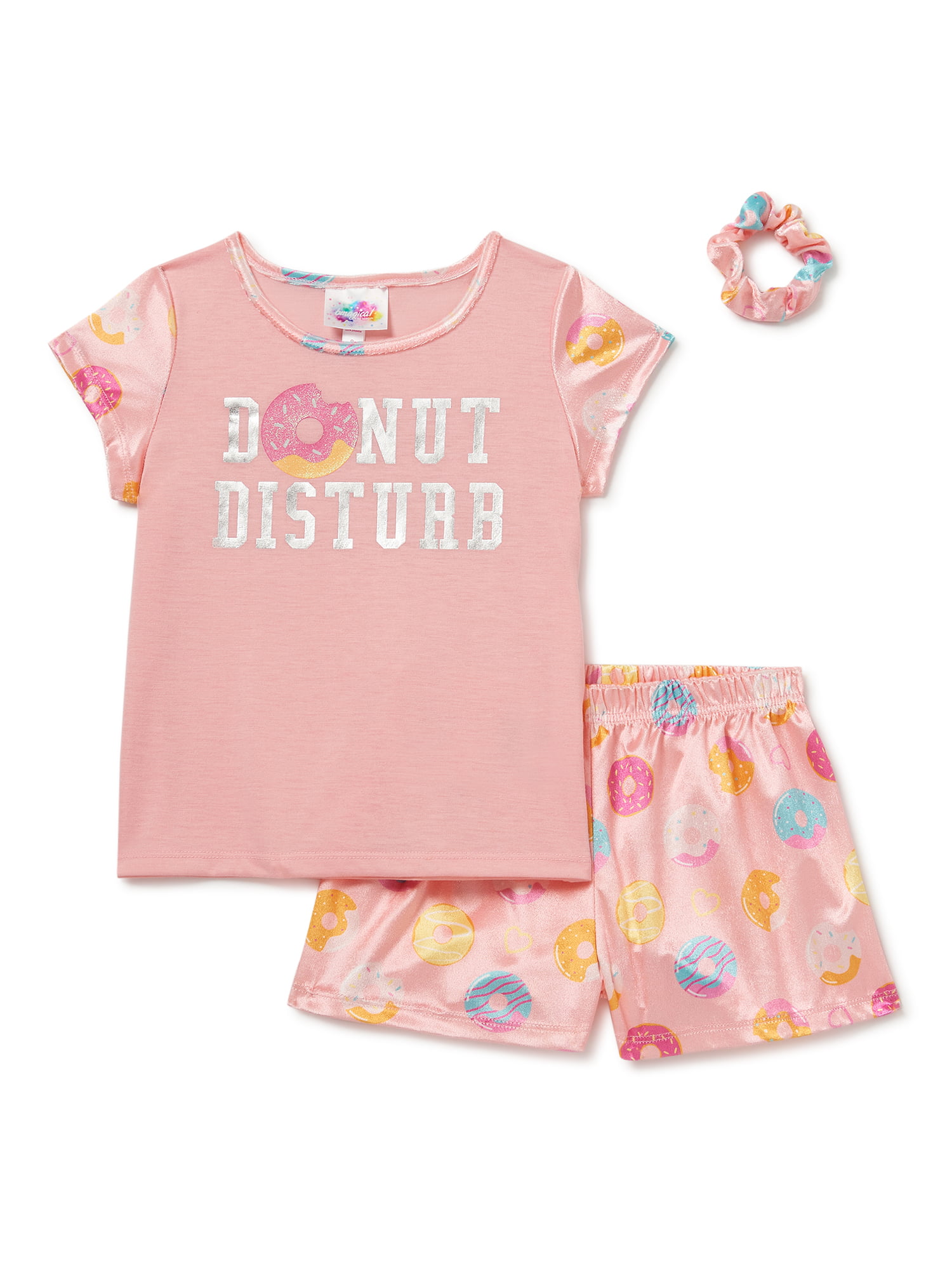 Btween - Btween Girl's Donut 2-Piece Pajama Shorts Set with Matching ...
