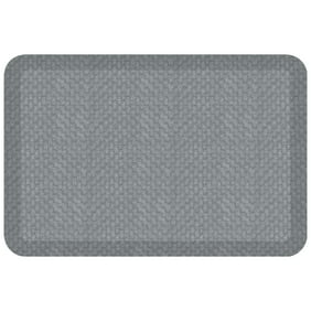 GelPro Designer Comfort Anti-Fatigue Flatweave Kitchen Floor Mat, Light Gray, 20"W x 30"L