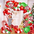 thumbnail image 2 of Jinsinto kit de Guirlande de Ballons de Noël avec des Ballons de Noël Vert Rouge Blanc Bonbons Boîte Cadeau Ballons Ballons Étoiles Rouges pour Décorations de Fête de Noël, 2 of 5