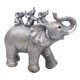 thumbnail image 4 of Estatua de elefante, figura decorativa, colección de resina moderna, adorno de escritorio para Plata, 4 of 9