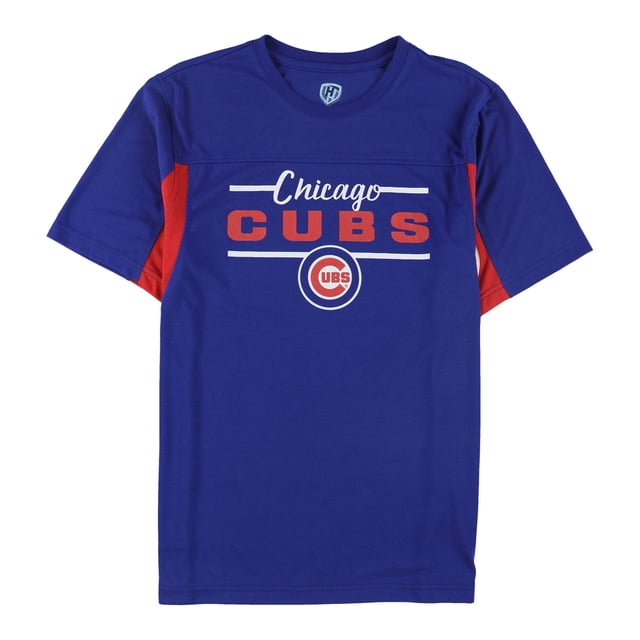 Hands High - Camiseta gráfica para mujer de los Chicago Cubs, azul, grande