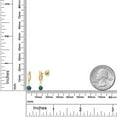 thumbnail image 6 of Gem Stone King 14K Yellow Gold London Blue Topaz and Lab Grown Diamond Earrings for Women | 1.45 Cttw | Gemstone November Birthstone | Round 5MM, 6 of 6