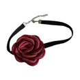 thumbnail image 1 of Rose Flower Velvets Choker with Long Ribbon Vintage Collar Necklace Wedding Necklace Jewelry for Bridal Women Girls, 1 of 4