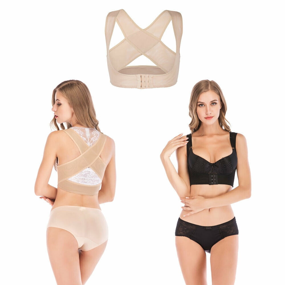 Chest Brace Up for Women Posture Corrector Back Brace Support Bra Shaper  X-Strap Vest Shapewear Tops (Classic Beige,S) at  Women's Clothing  store